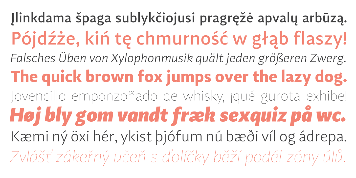Adagio Sans Heavy italic Font preview